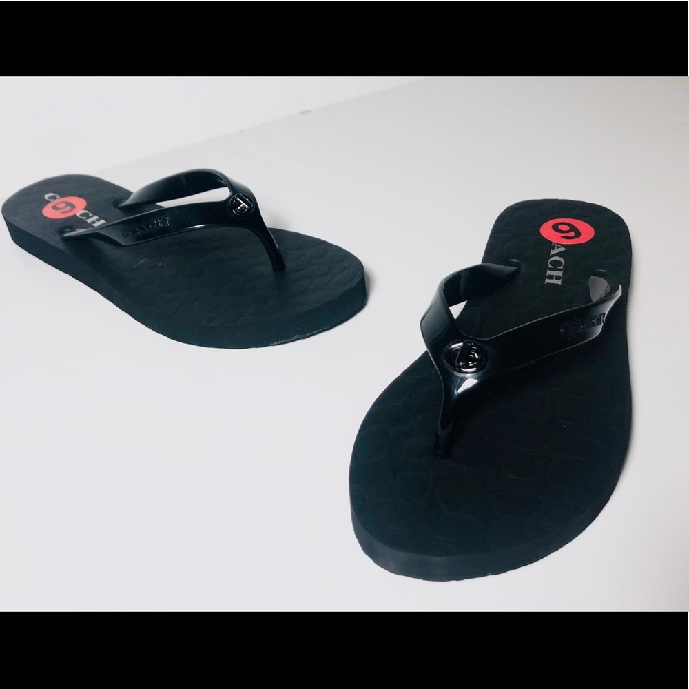 Women’s Coach black flip flops size 6